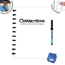 Cuaderno CorrectBook A4 | Incl. esponja y bolígrafo | 991004 Blanco