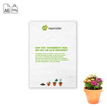 Papeles Plantables con semillas | Tamaño A6 | 200gr/m2