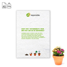 Papeles con semillas | Papel plantable A5 | 200 gr/m2