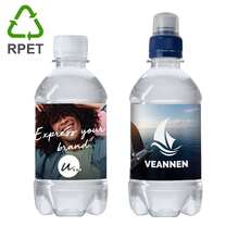 Botellas con agua | 330 ml | R-PET | A prueba de fugas
