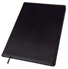 Cuaderno A4 encuadernado en estuche de cuero sintético | 100 páginas alineadas | 8035138 Negro