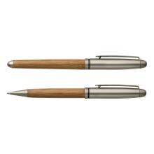 Conjunto de bolígrafos de bambú | 8035784 Marrón