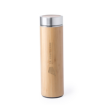 Botella de agua | Bambú y acero inoxidable | 500 ml