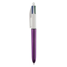 Bolígrafos BIC Balpen | 4 colores | Diseño metálico | 771106 Morado