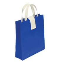 Bolsa de compras plegable con solapa de cierre | 36 x 32 cm | 8763835 Azul real