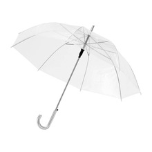Paraguas transparente | Automático | Impresión en el mango | Ø 98 cm | 92109039 Blanco translúcido