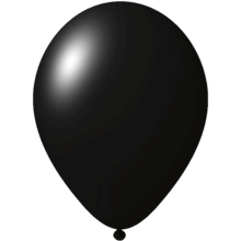 Impresión de globos | Ø 33 cm | Rápido | 9485951s Negro