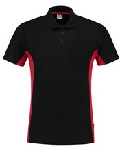 Polo | Bolsillo en el pecho Bi-Color | Premium | Vestuario Laboral Tricorp | 97TP2000 Negro / Rojo