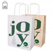 Bolsas de papel personalizadas baratas | A5 | Blanca/Marrón | max207 