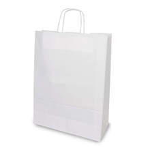 Bolsas de papel personalizadas baratas | A3 | Blanco/Marrón | max209 Blanco