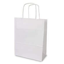 Bolsas de papel personalizadas baratas | A5 | Blanca/Marrón | max207 Blanco