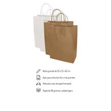 Bolsas de papel personalizadas baratas | A3 | Blanco/Marrón | max209 