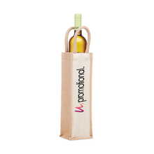 Bolsa de vino de yute| Para 1 botella| 320 gr/m2