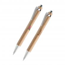 Bolígrafos de bambú l Tinta azul | Automáticos